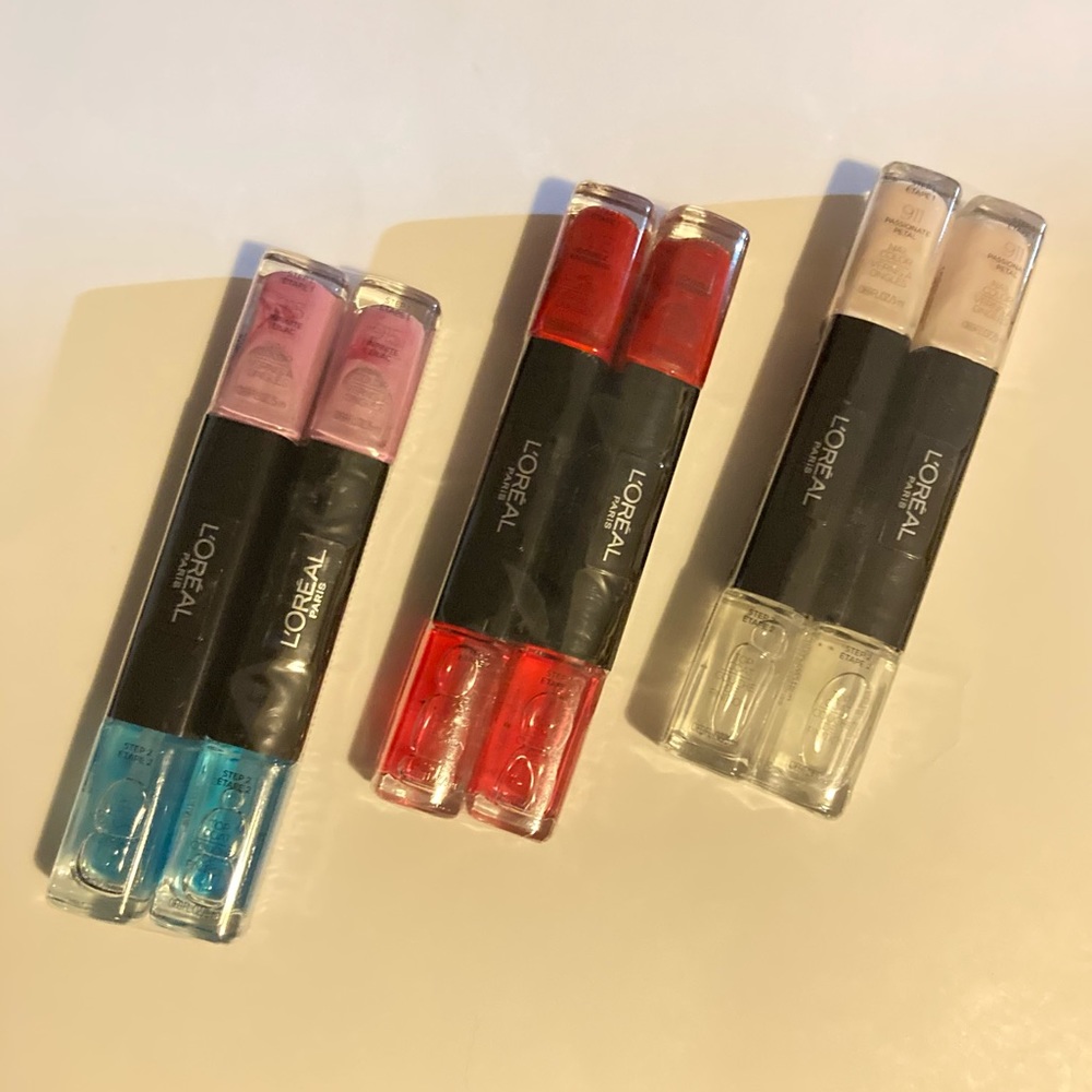 L’ORÉAL Nail Polish and Top Coat 915, 911, and 905